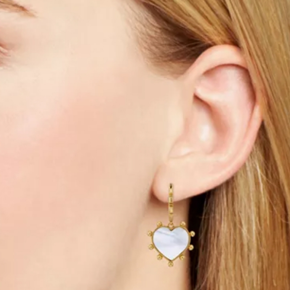 Tory Burch Heart Charm Earrings - Picture 2 of 6